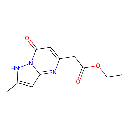 Ethyl (2-methyl-7-oxo-4,7-dihydropyrazolo[1,5-a]pyrimidin-5-yl)acetate structure