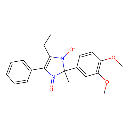 2-(3,4-dimethoxyphenyl)-4-ethyl-2-methyl-5-phenyl-2H-imidazole 1,3-dioxide structure