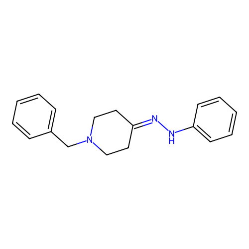 1-Benzyl-4-(2-phenylhydrazinylidene)piperidine structure
