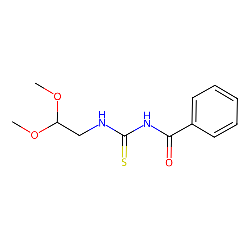N-[(2,2-dimethoxyethyl)carbamothioyl]benzamide structure