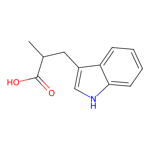 3-(1H-indol-3-yl)-2-methylpropanoic acid structure