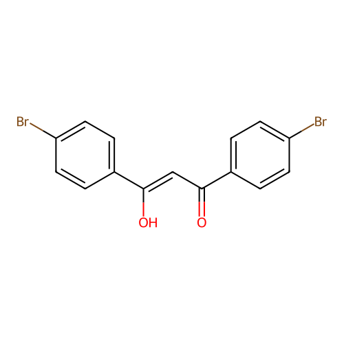 (Z)-1,3-bis(4-bromophenyl)-3-hydroxyprop-2-en-1-one structure