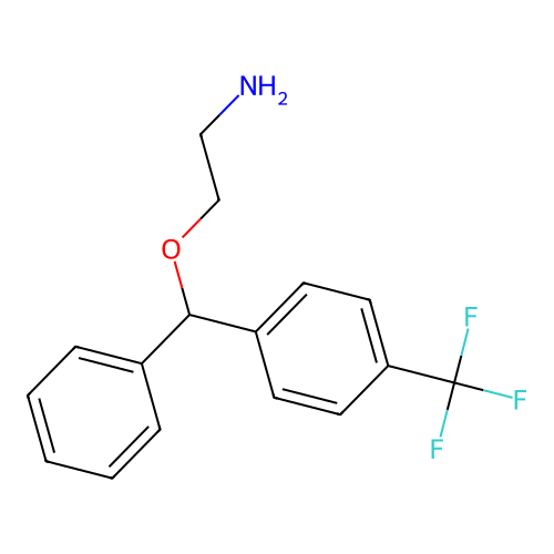 2-[Phenyl-[4-(trifluoromethyl)phenyl]methoxy]ethanamine structure