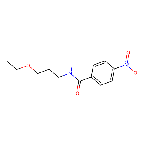 N-(3-ethoxypropyl)-4-nitrobenzamide structure