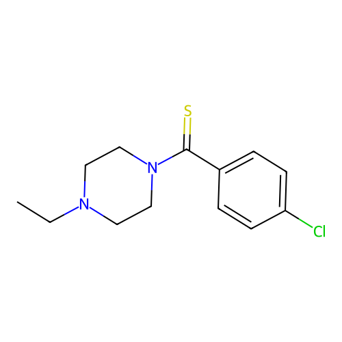 (4-Chlorophenyl)(4-ethylpiperazin-1-yl)methanethione structure