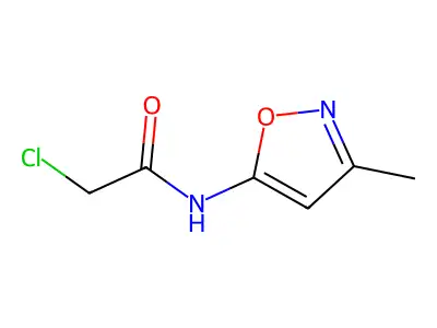 2-Chloro-N-(3-methyl-1,2-oxazol-5-yl)acetamide structure