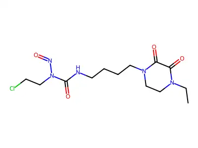 Urea, N-(2-chloroethyl)-N'-(4-(2,3-dioxo-4-ethyl-1-piperazinyl)butyl)-N-nitroso- structure
