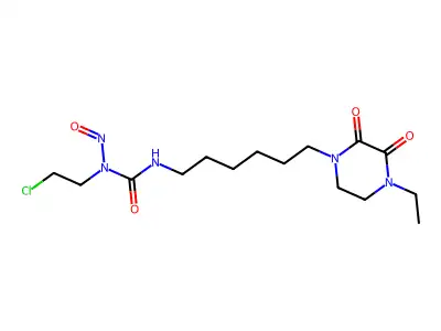 Urea, N-(2-chloroethyl)-N'-(6-(2,3-dioxo-4-ethyl-1-piperazinyl)hexyl)-N-nitroso- structure