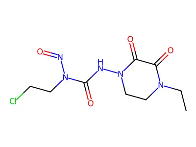 Urea, N-(2-chloroethyl)-N'-(2,3-dioxo-4-ethyl-1-piperazinyl)-N-nitroso- structure