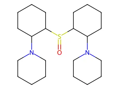 Piperidine, 1,1'-(sulfinyldi-2,1-cyclohexanediyl)bis- structure