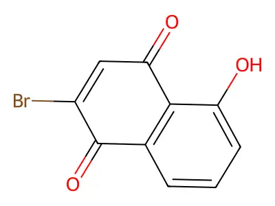 1,4-Naphthalenedione, 2-bromo-5-hydroxy- structure