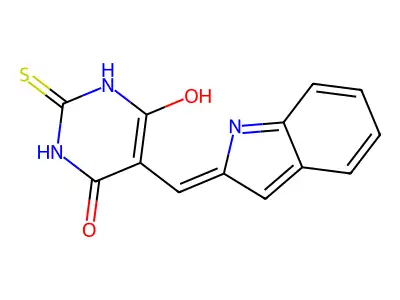 5-((1H-Indol-2-yl)methylene)-2-thioxodihydropyrimidine-4,6(1H,5H)-dione structure