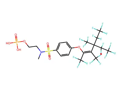 C19H13F19NO7PS structure