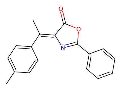5(4H)-Oxazolone,4-[1-(4-methylphenyl)ethylidene]-2-phenyl-, (4Z)- structure