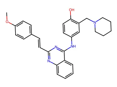 4-[[2-[(E)-2-(4-methoxyphenyl)ethenyl]quinazolin-4-yl]amino] structure