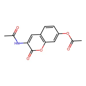 3-(acetylamino)-2-oxo-2H-chromen-7-yl acetate structure