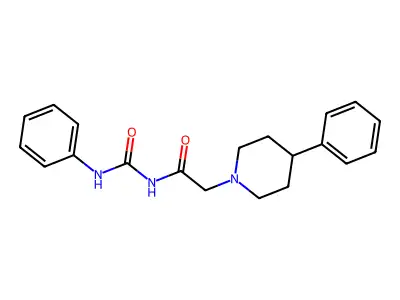 1-Piperidineacetamide, 4-phenyl-N-((phenylamino)carbonyl)- structure