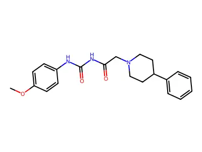 1-Piperidineacetamide, N-(((4-methoxyphenyl)amino)carbonyl)-4-phenyl- structure