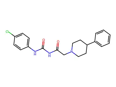 1-Piperidineacetamide, N-(((4-chlorophenyl)amino)carbonyl)-4-phenyl- structure