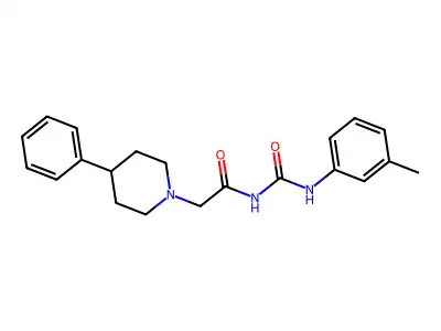 1-Piperidineacetamide, N-(((3-methylphenyl)amino)carbonyl)-4-phenyl- structure
