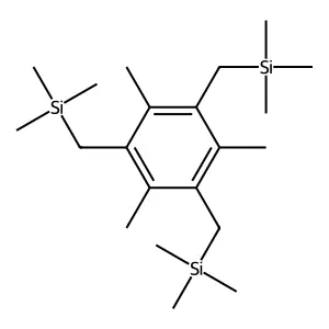Silane, ((2,4,6-trimethyl-1,3,5-benzenetriyl)tris(methylene))tris(trimethyl- structure