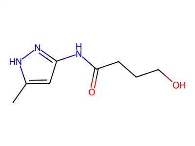 4-hydroxy-N-(5-methyl-1H-pyrazol-3-yl)butanamide structure