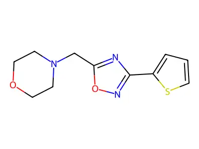 4-[(3-Thiophen-2-yl-1,2,4-oxadiazol-5-yl)methyl]morpholine structure