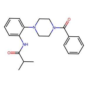 N-[2-(4-benzoylpiperazin-1-yl)phenyl]-2-methylpropanamide structure