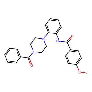 N-[2-(4-benzoylpiperazin-1-yl)phenyl]-4-methoxybenzamide structure