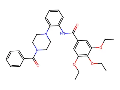 N-[2-(4-benzoylpiperazin-1-yl)phenyl]-3,4,5-triethoxybenzamide structure