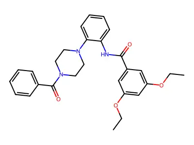 N-[2-(4-benzoylpiperazin-1-yl)phenyl]-3,5-diethoxybenzamide structure