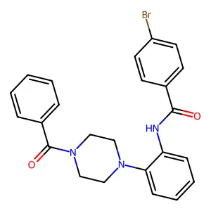N-[2-(4-benzoylpiperazin-1-yl)phenyl]-4-bromobenzamide structure