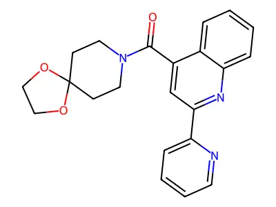 4-(1,4-Dioxa-8-azaspiro[4.5]dec-8-ylcarbonyl)-2-pyridin-2-ylquinoline structure