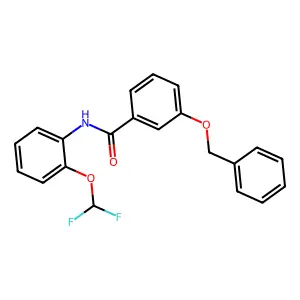 N-[2-(difluoromethoxy)phenyl]-3-phenylmethoxybenzamide structure
