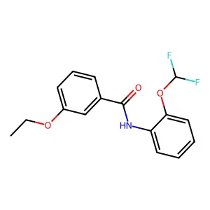N-[2-(difluoromethoxy)phenyl]-3-ethoxybenzamide structure