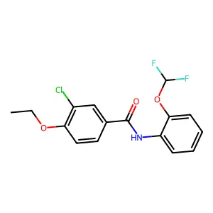 3-chloro-N-[2-(difluoromethoxy)phenyl]-4-ethoxybenzamide structure