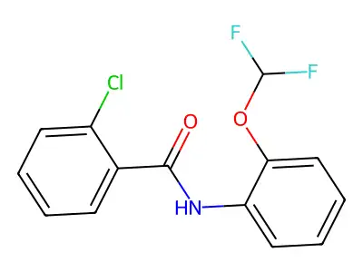 2-chloro-N-[2-(difluoromethoxy)phenyl]benzamide structure