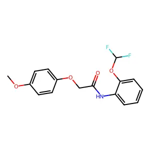 N-[2-(difluoromethoxy)phenyl]-2-(4-methoxyphenoxy)acetamide structure