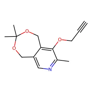 [1,3]Dioxepino[5,6-c]pyridine, 1,5-dihydro-3,3,8-trimethyl-9-(2-propynyloxy)- structure