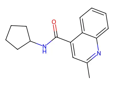 4-Quinolinecarboxamide,n-cyclopentyl-2-methyl- structure