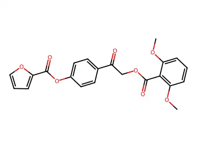 4-{2-[(2,6-Dimethoxybenzoyl)oxy]acetyl}phenyl 2-furoate structure
