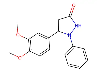 5-(3,4-Dimethoxyphenyl)-1-phenylpyrazolidin-3-one structure