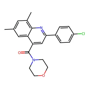 [2-(4-Chlorophenyl)-6,8-dimethylquinolin-4-yl]-morpholin-4-ylmethanone structure