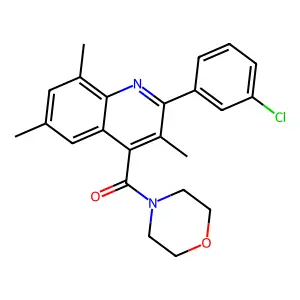 [2-(3-Chlorophenyl)-3,6,8-trimethylquinolin-4-yl]-morpholin-4-ylmethanone structure