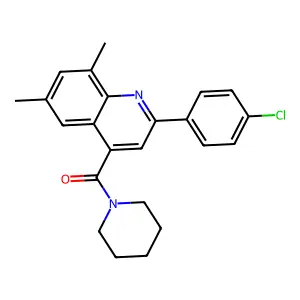[2-(4-Chlorophenyl)-6,8-dimethylquinolin-4-yl]-piperidin-1-ylmethanone structure