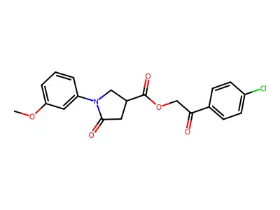 2-(4-Chlorophenyl)-2-oxoethyl 1-(3-methoxyphenyl)-5-oxo-3-pyrrolidinecarboxylate structure