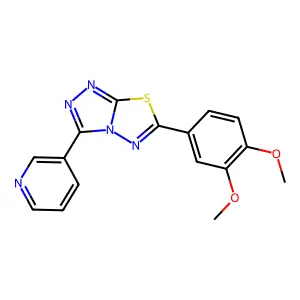 6-(3,4-Dimethoxyphenyl)-3-(3-pyridinyl)[1,2,4]triazolo[3,4-b][1,3,4]thiadiazole structure