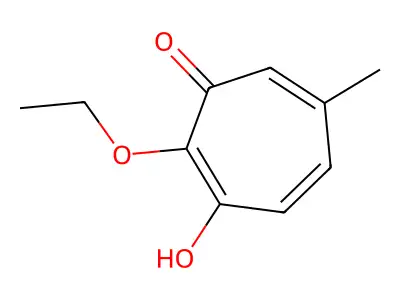 2,4,6-Cycloheptatrien-1-one, 2-ethoxy-3-hydroxy-6-methyl- structure