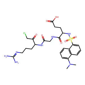 丹磺酰谷氨酰-甘氨酰-精氨酸氯甲基酮 structure