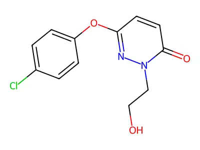 3(2H)-Pyridazinone, 6-(4-chlorophenoxy)-2-(2-hydroxyethyl)- structure